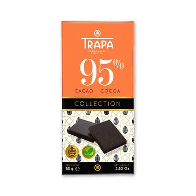 TRAPA DARK CHOCOLATE 95 5 NOIR 80 GM