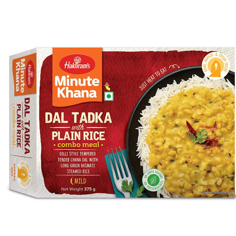 HALDIRAM READY TO EAT DAL TADKA WITH PLN RICE 350G