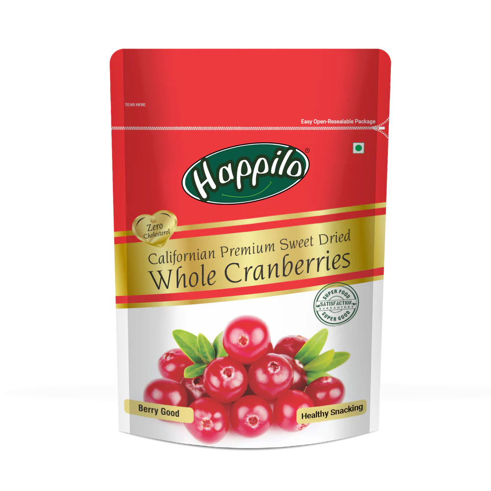 HAPPILO CALIFORNIAN WHOLE CRANBERRIES 200 GM