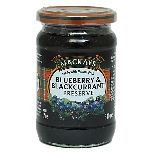 MACKAYS JAM BLUEBRY& BLACKCURRENT PRES 340G