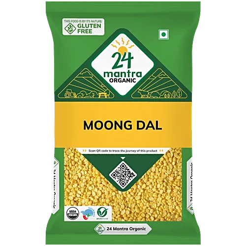 24 MANTRA ORGANIC MOONG DAL, 500GM