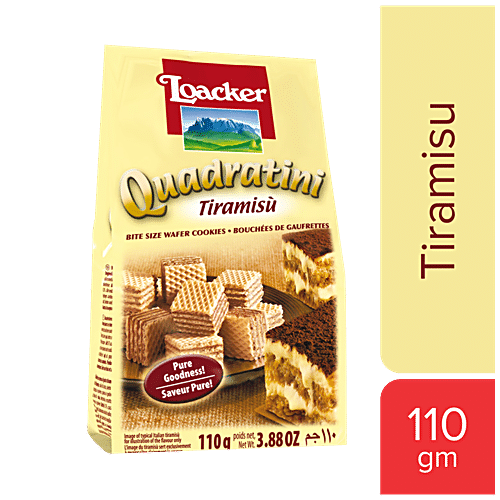 LOACKER QUADRADINI TIRAMISU 110 GM