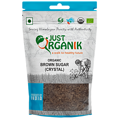 JUST ORGANIC BROWN SUGAR CRYSTAL 500G