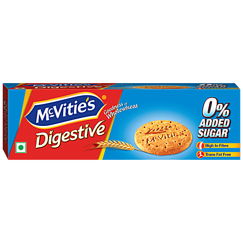 MCVITIES DIGESTIVE 0 ADDED SUGAR 150 GM