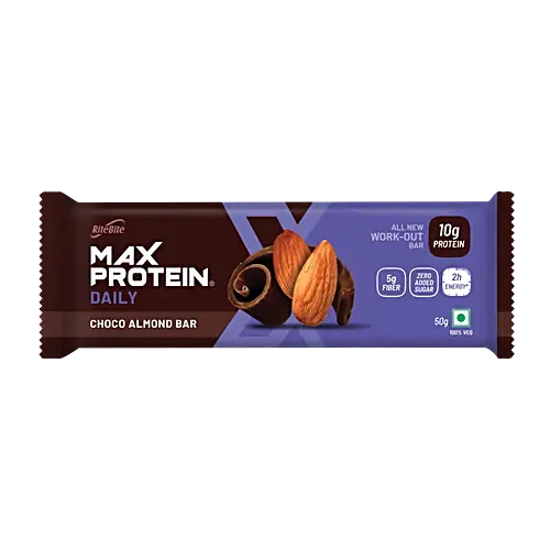 RITE BITE MAX PROTEIN WORK OUT CHOCO ALMOND BAR 50G