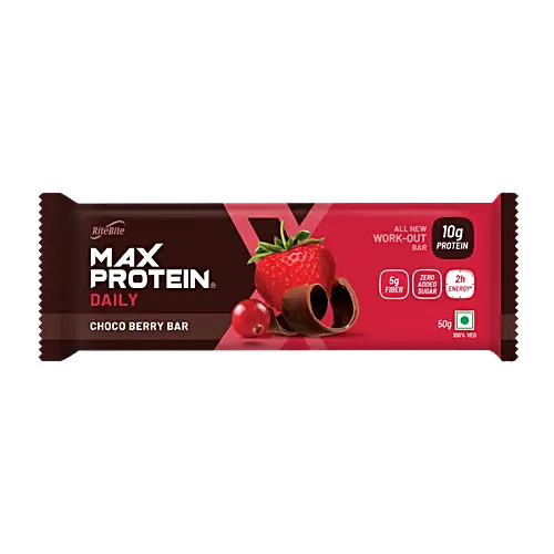 RITE BITE MAX PROTEIN WORK OUT CHOCO BERRY BAR 50G