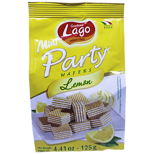 LAGO MINI PARTY WAFFERS LEMON 125G