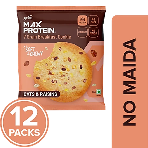 RITE BITE MAX PROTEIN OATS & RAISIN COOKIES 55G