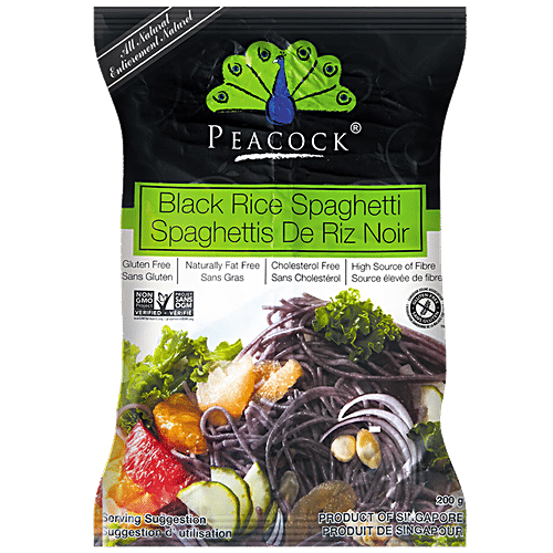 PEACOCK BLACK RICE SPAGHETTI 200G