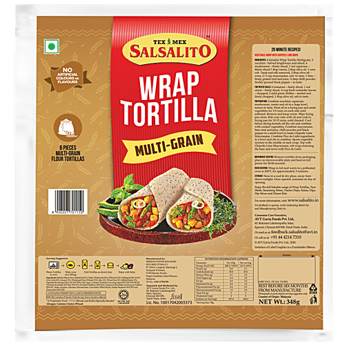 SALSALITO TORTILLA WRAP MULTIGRAIN 348G