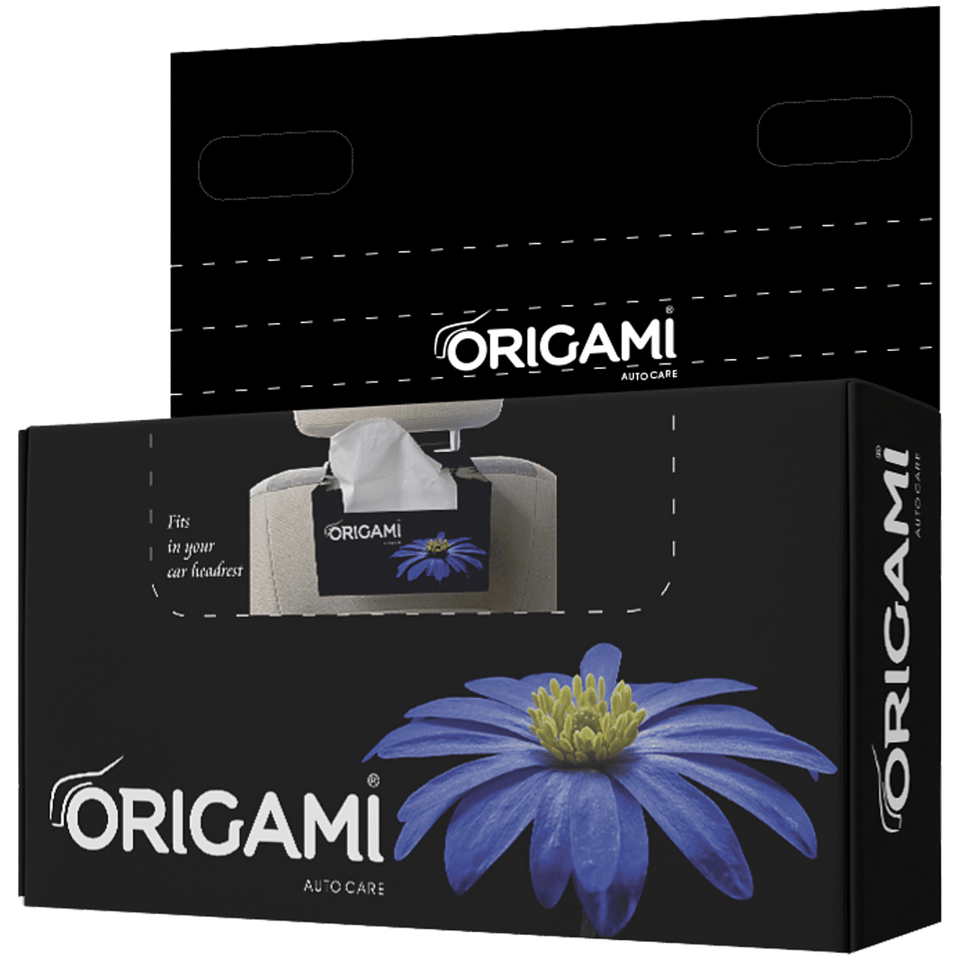 ORIGAMI CAR TISSUE BOX INFOLD