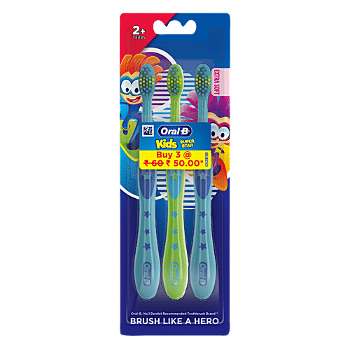 ORAL B KIDS SUPERSTAR TOOTBRUSH VAL PACK 3N