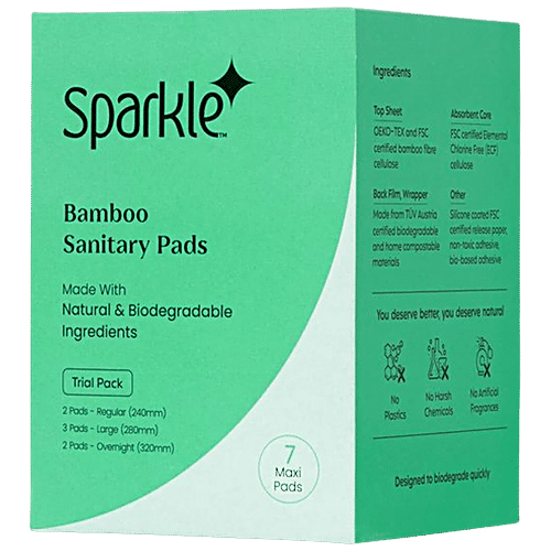 SPARKLE BAMBOO MAXI PADS TRIAL PACK 7N