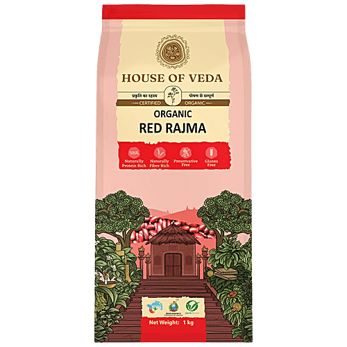 HOUSE OF VEDA ORGANIC RED RAJMA 1 KG
