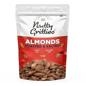 NUTTY GRITTIES - ROASTED & SALTED ALMONDS 200GM