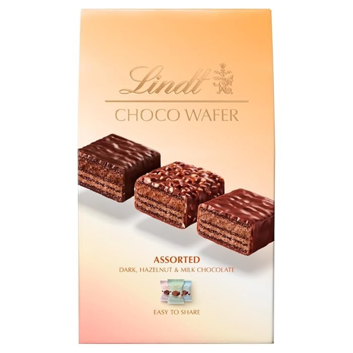 LINDT CHOCO WAFER ASSORTED 138 GMS