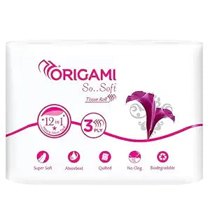 ORIGAMI TISSUE ROLL 140 SHEETS 3 PLY OFFER 199