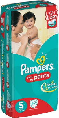 PAMPERS PANTS SMALL 4 TO 8 KG 42 PANTS