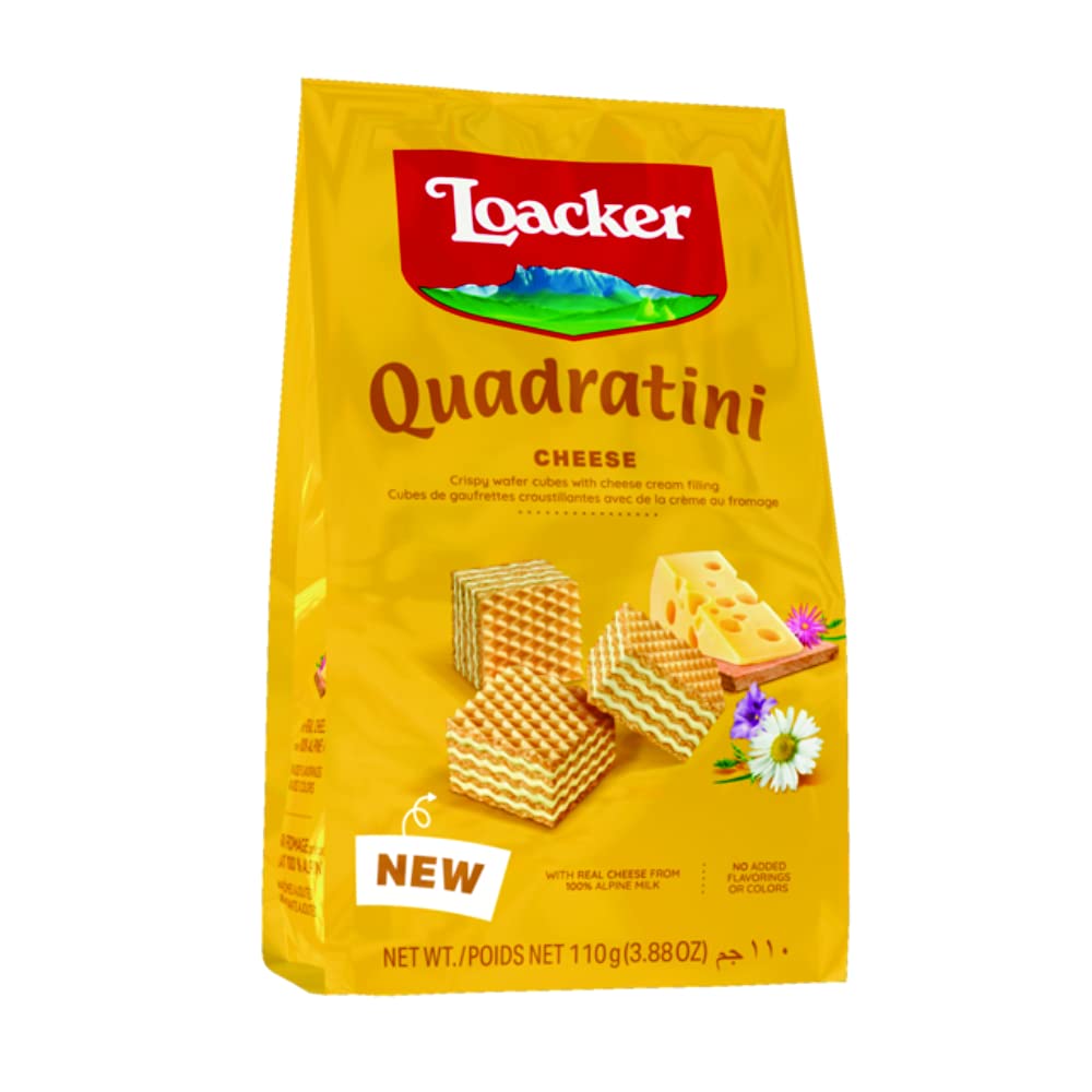 LOACKER QUADRATINI CHEESE WAFER CUBES 110 GM