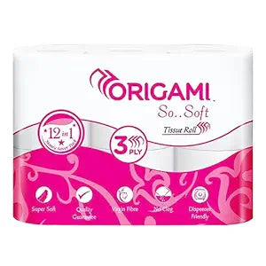 ORIGAMI SO SOFT TISSUE ROLL 3 PLY 12N