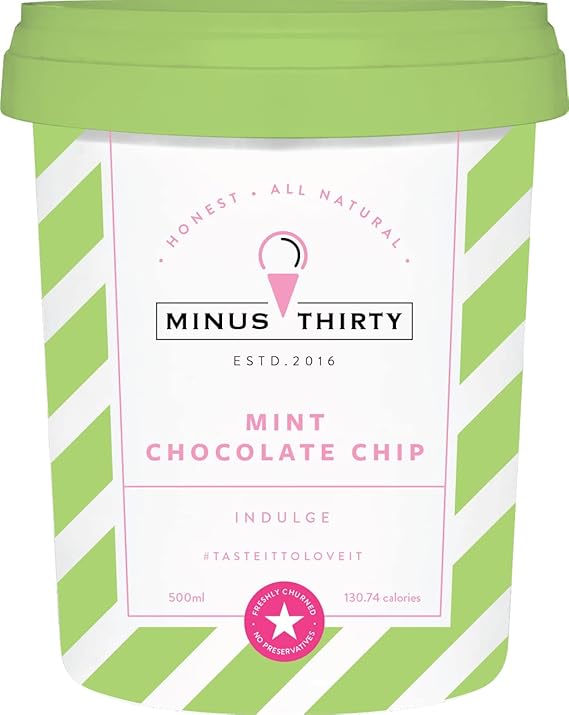 MINUS THIRTY SALTED MINT CHOCO CHIP ICE CRM 500ML