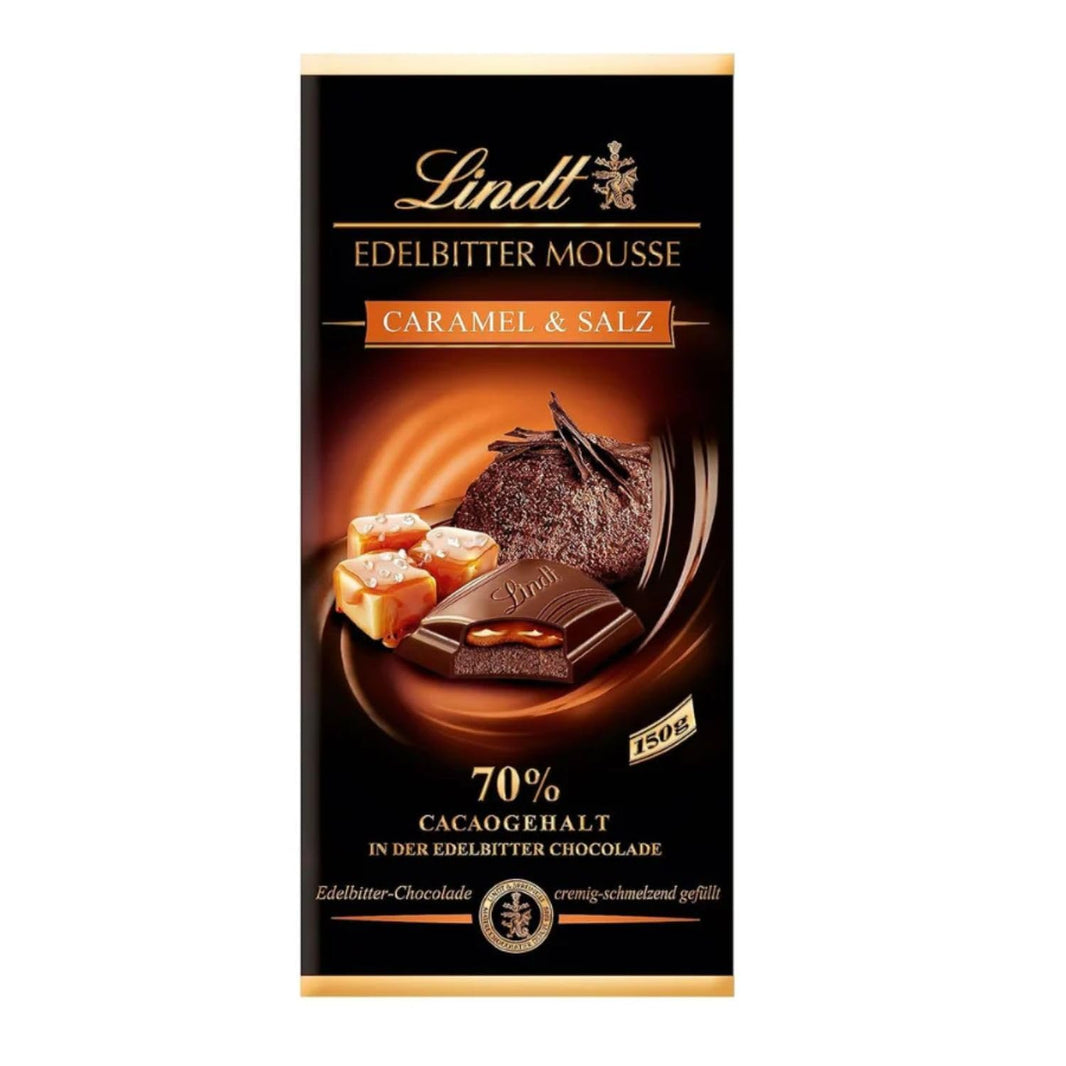 LINDT EDELBITTER MOUSSE CARAMEL AND SALZ 70%