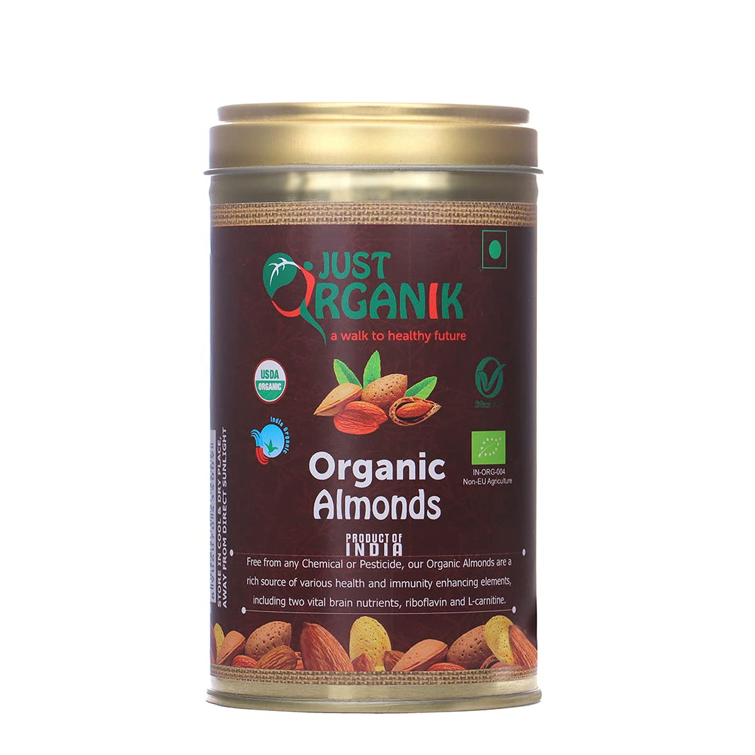 JUST ORGANIK ALMONDS 200GM