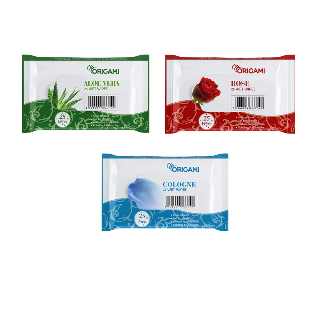 ORIGAMI WET WIPES 25N