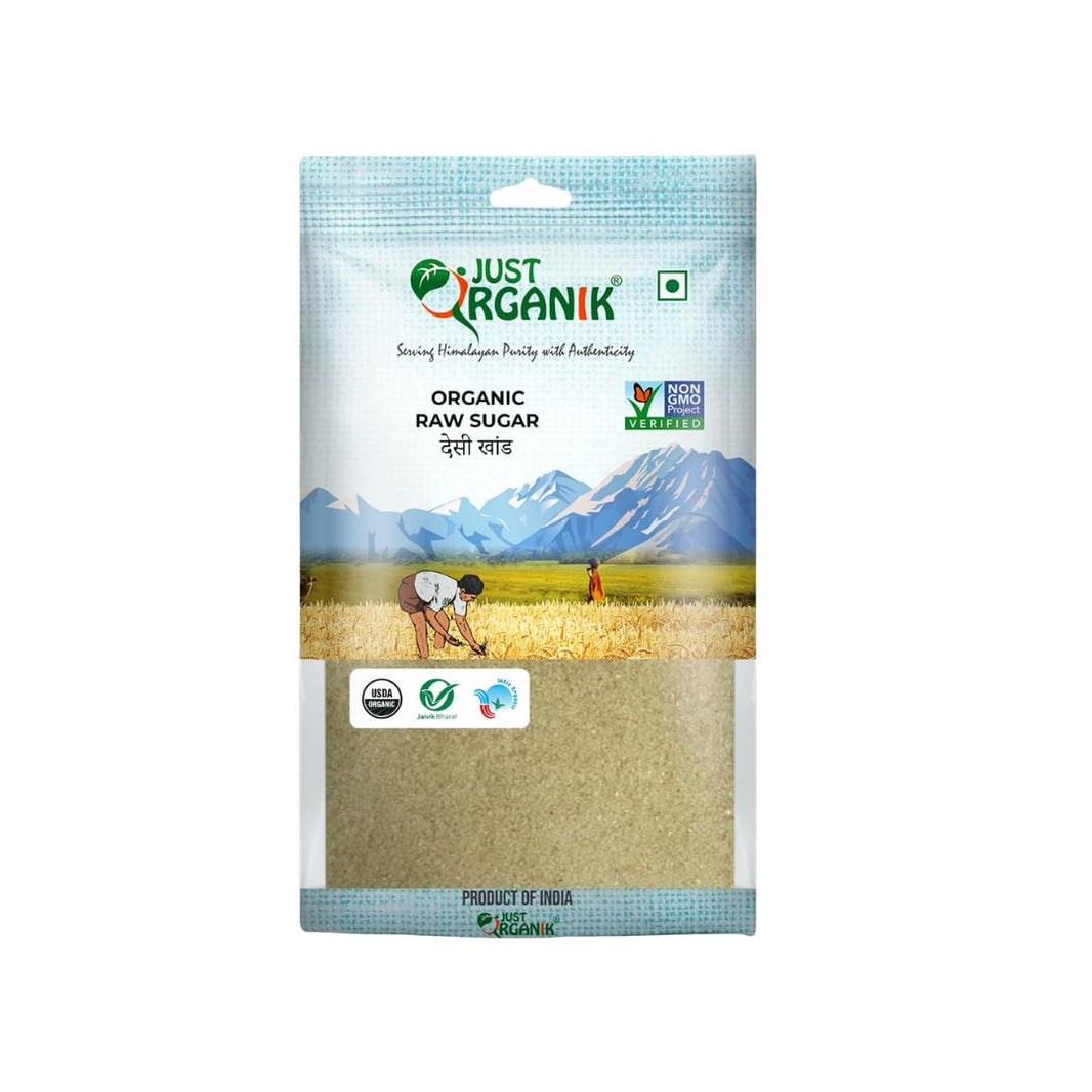 JUST ORGANIK ORGANIK RAW SUGAR UNREFINED 500GM