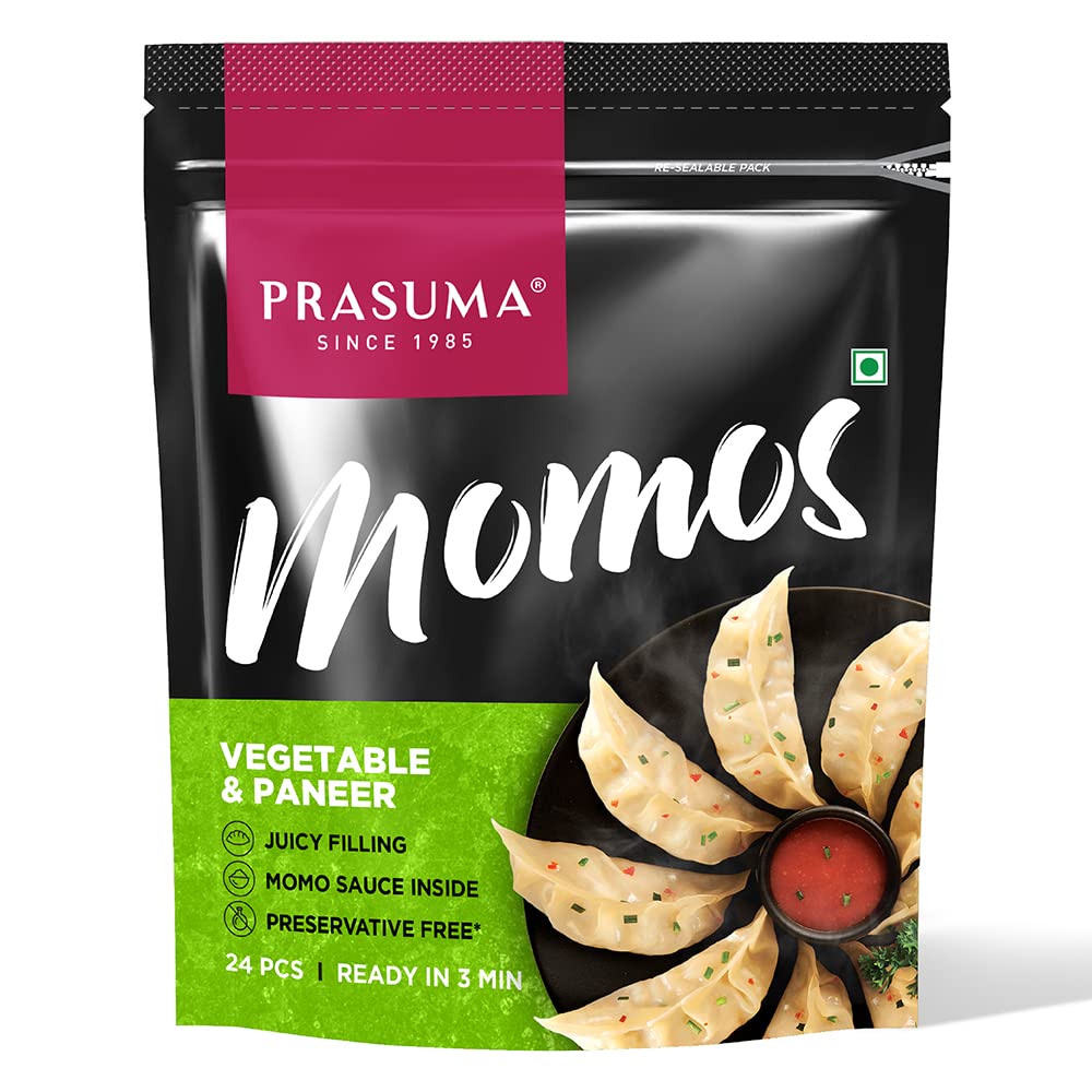PRASUMA VEGETABLE MOMOS FROZEN 24 PCS