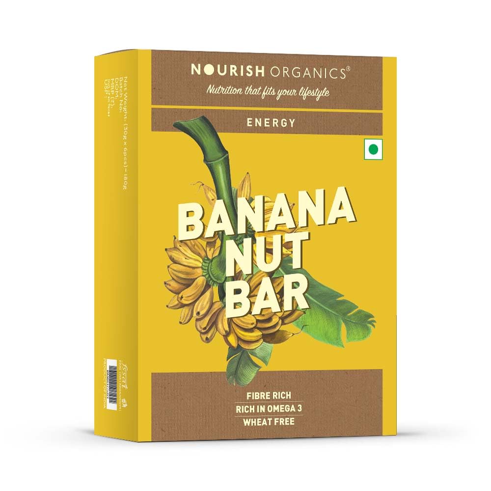 NOURISH ORG BANANA OATS BAR 30G