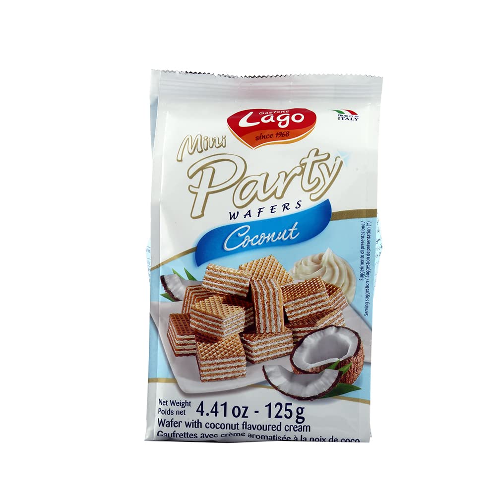 LAGO MINI PARTY WAFFERS COCONUT 125G