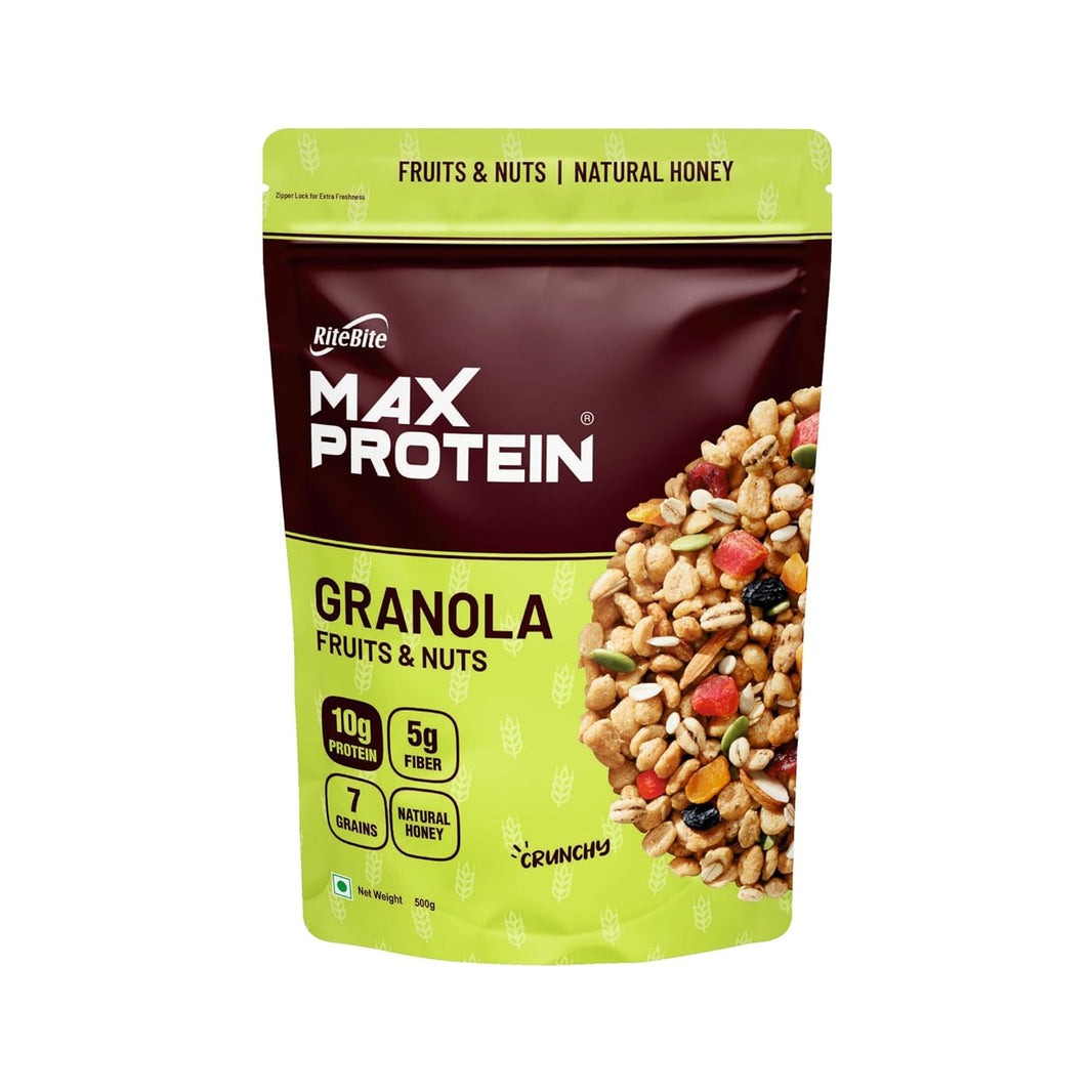 MAX PROTIEN FRUITS AND NUTS GRANOLA 500 GM