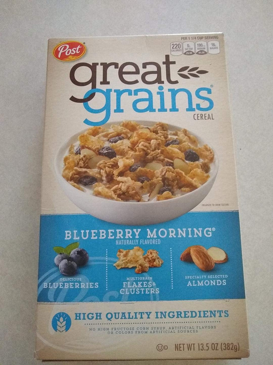 POST GREAT GRAINS BLUEBERRY NUT CRUNCH CEREAL 439 GM