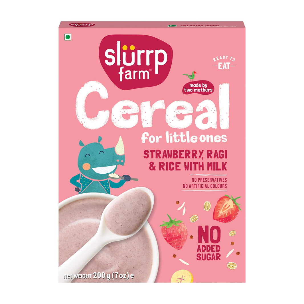 SLURRP FARM CEREAL RAGI RICE & STRAWBERRY MILK 200G