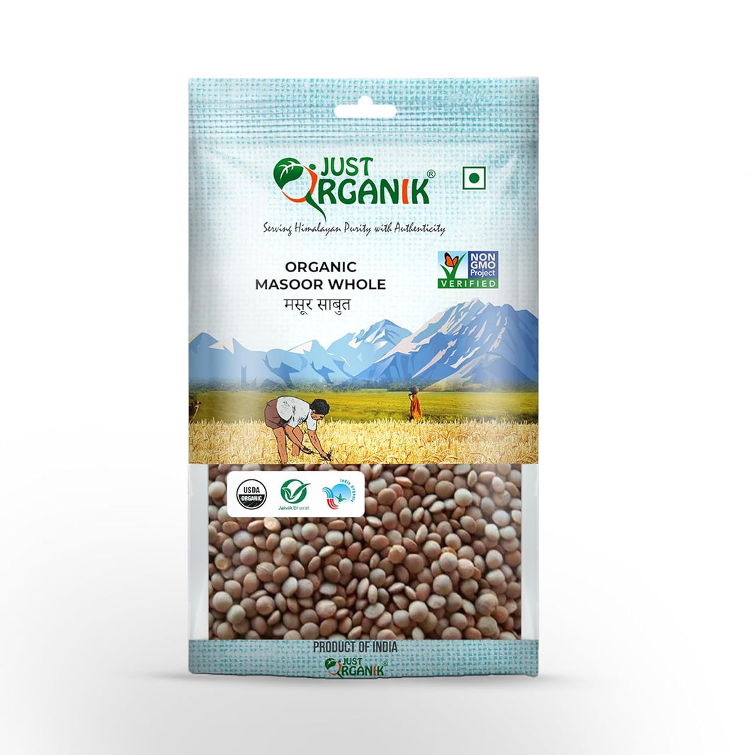 JUST ORGANIK MASOOR WHOLE 500G