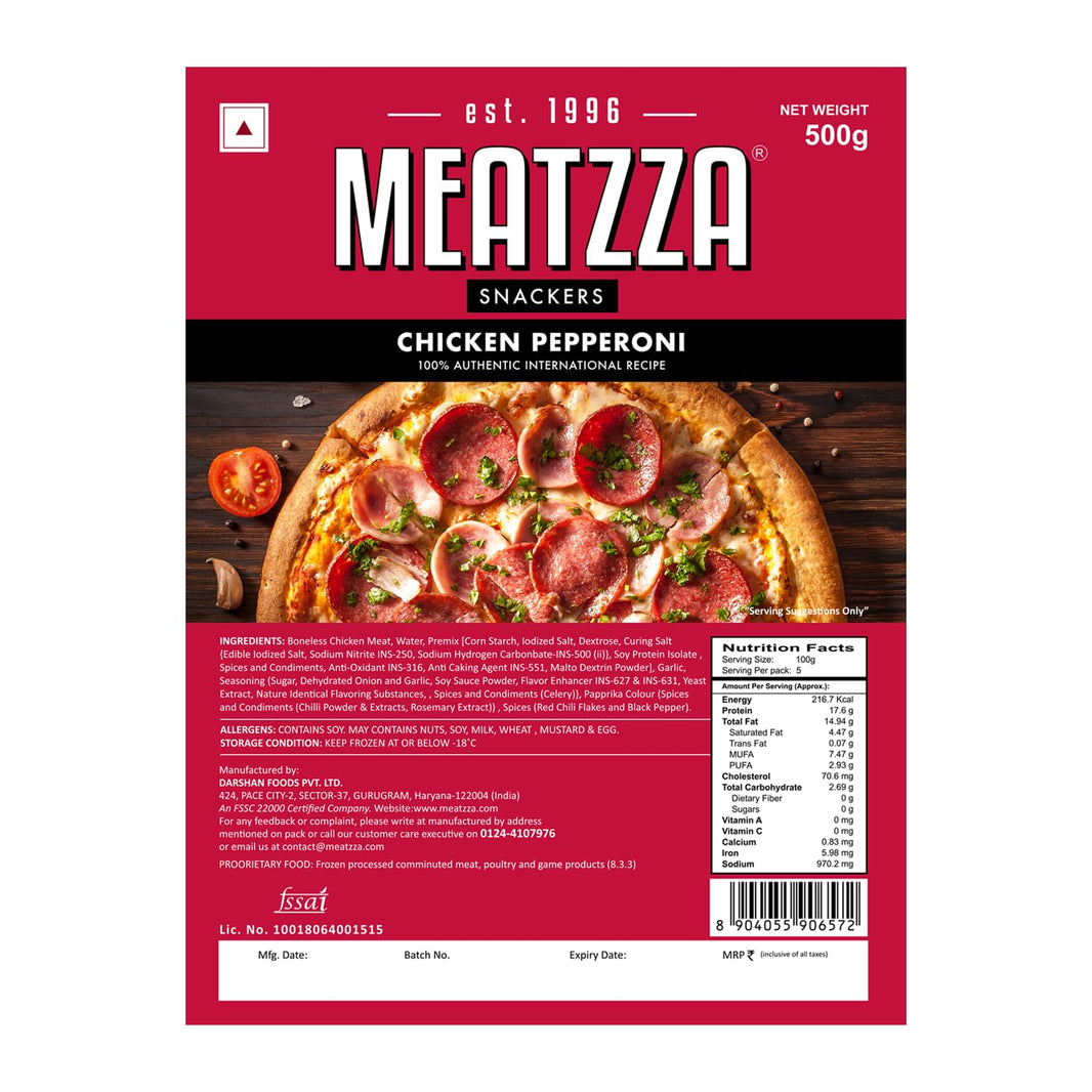 MEATZZA PORK PEPPERONI SLICED 500 GM