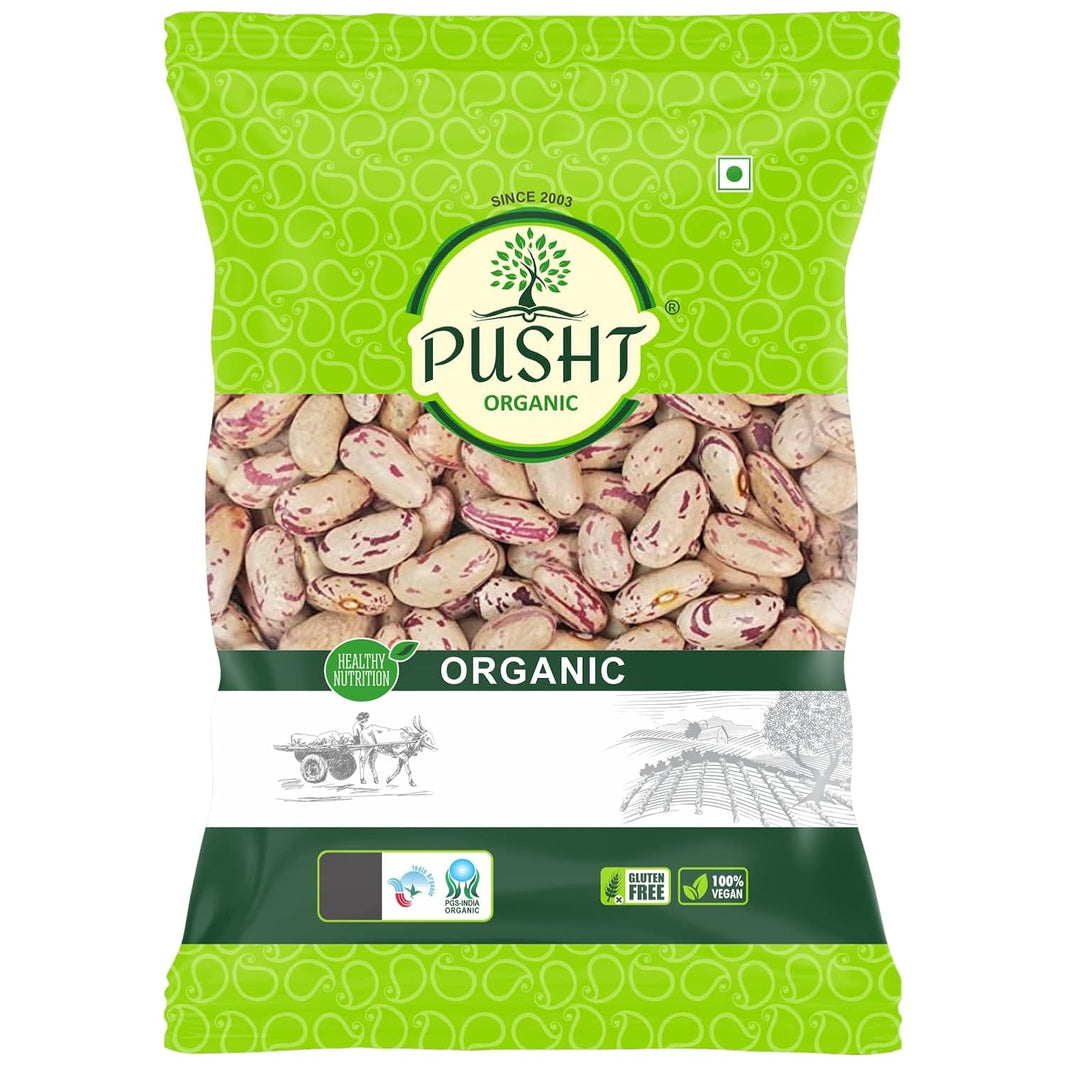 PUSHT ORG. RAJMA CHITRA 500 GM