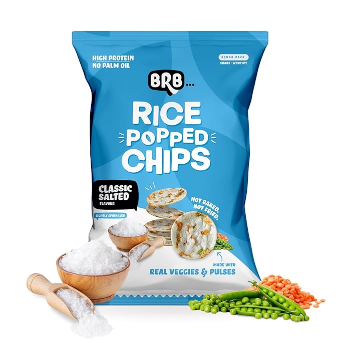 BRB POPPED RICE CHIPS CLASSIC SALTED 48 GMS
