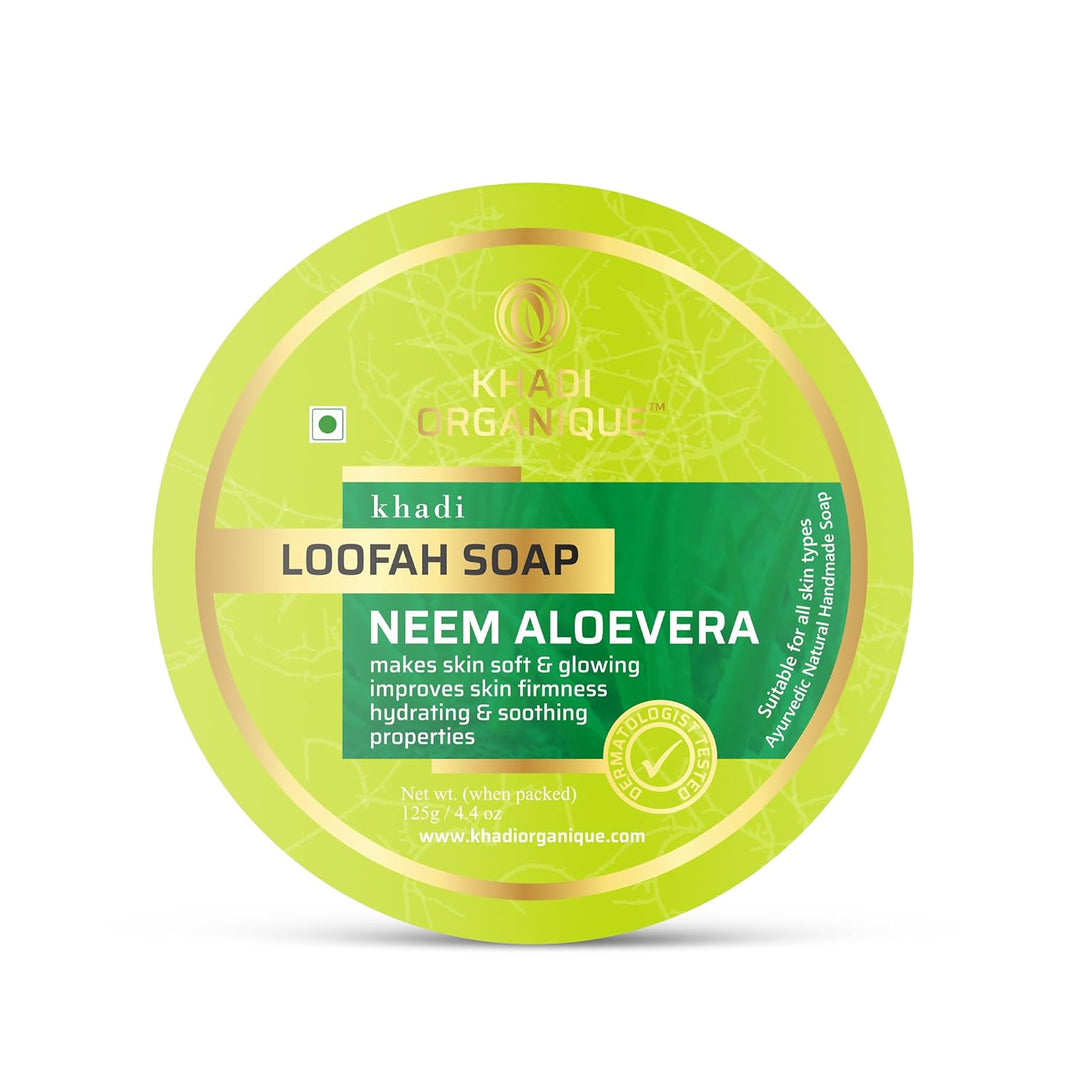 KHADI NATURAL LOOFAH NEEM ALOE VERA 125GM