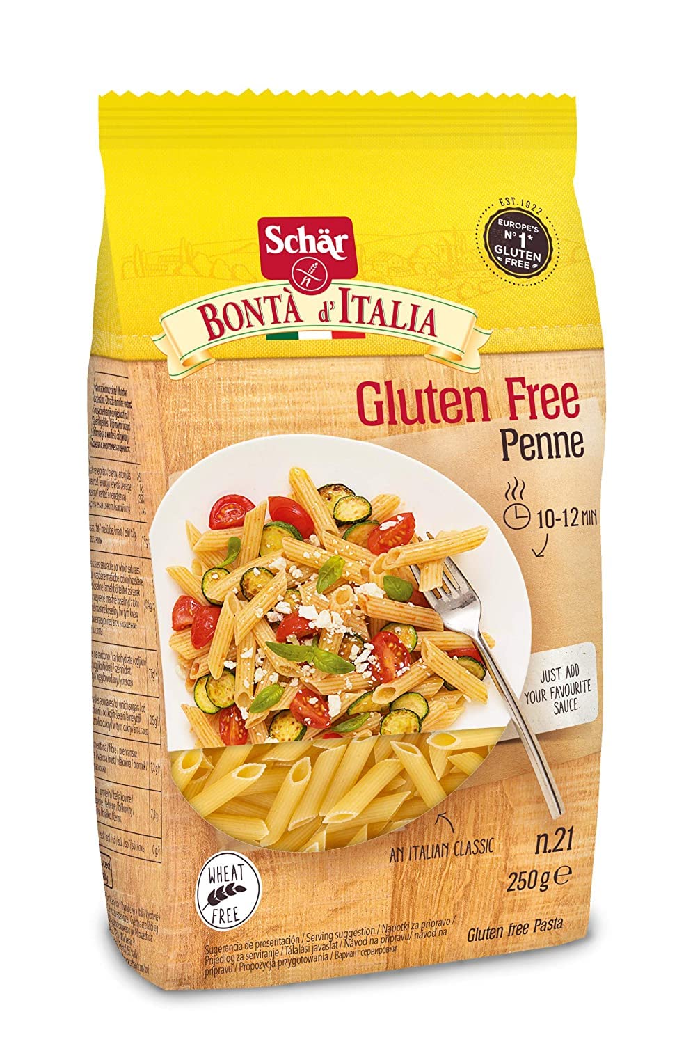 SCHAR PASTA PENNE BONTA ITALIA PP 250G