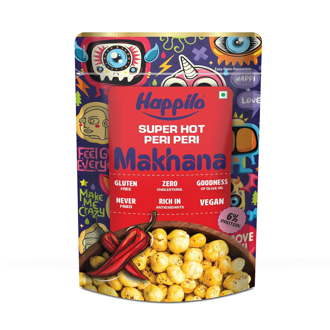 HAPPILO SUPER HOT PERI PERI MAKHANA 60 GM