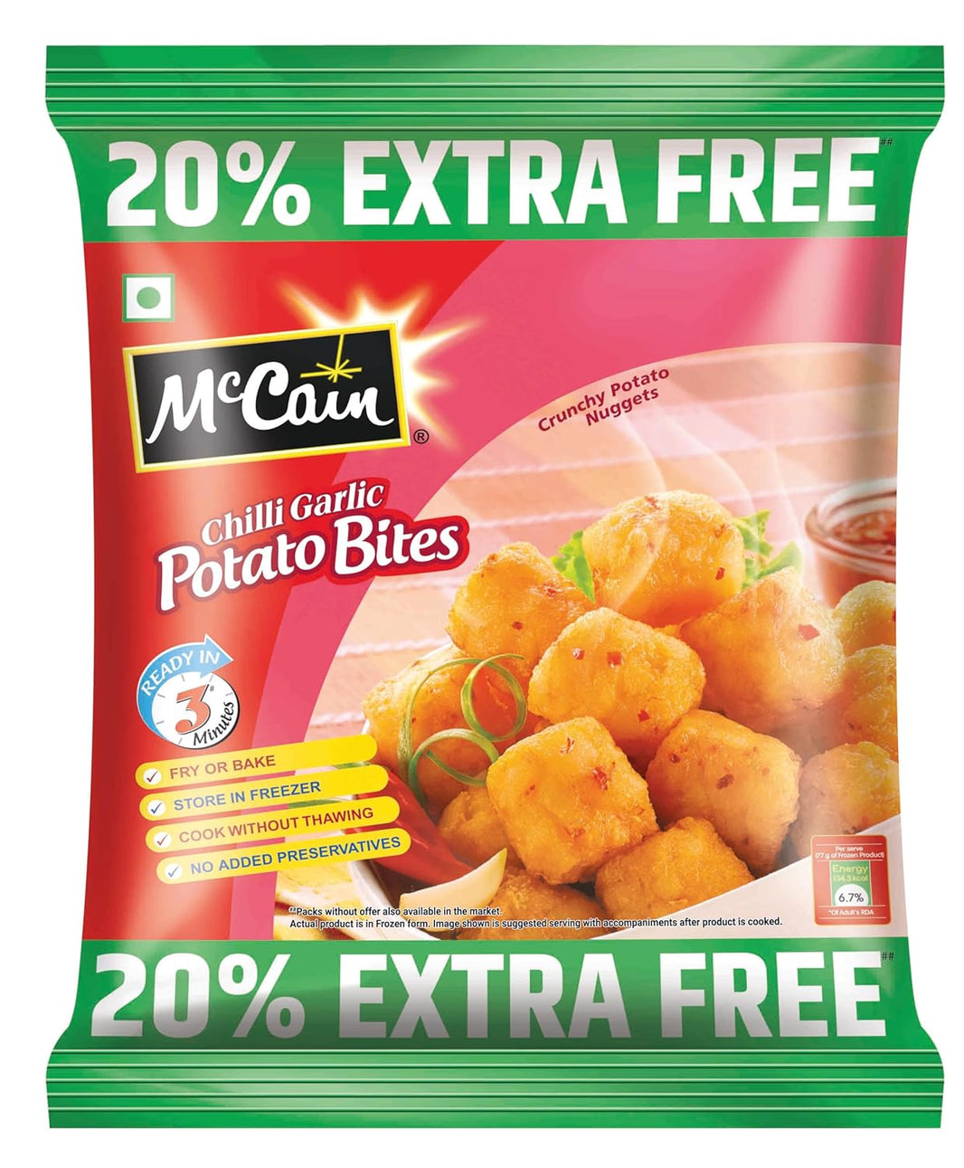 MCCAIN CHILLI GARLIC POTATO BITES 700GM