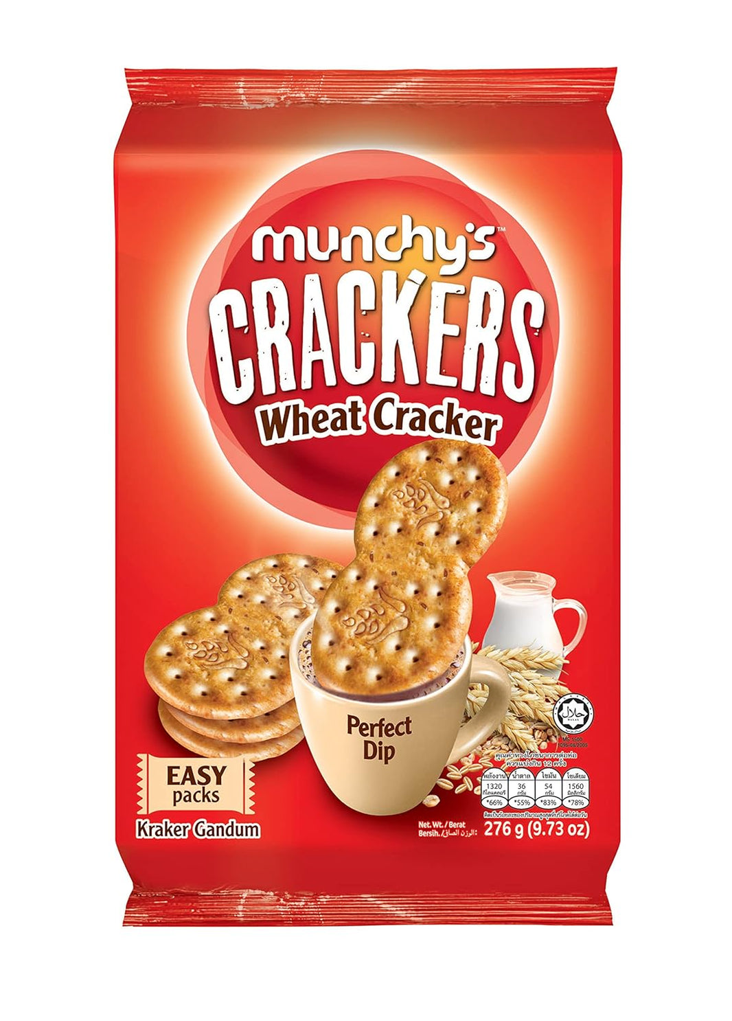 MUNCHYS WHEAT CRACKER 322G