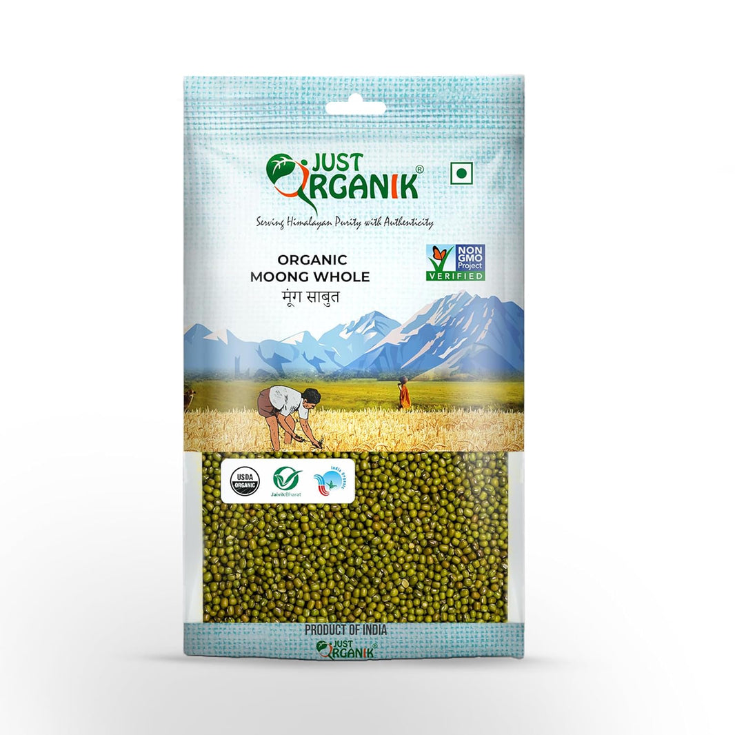JUST ORGANIK MOONG WHOLE 500G