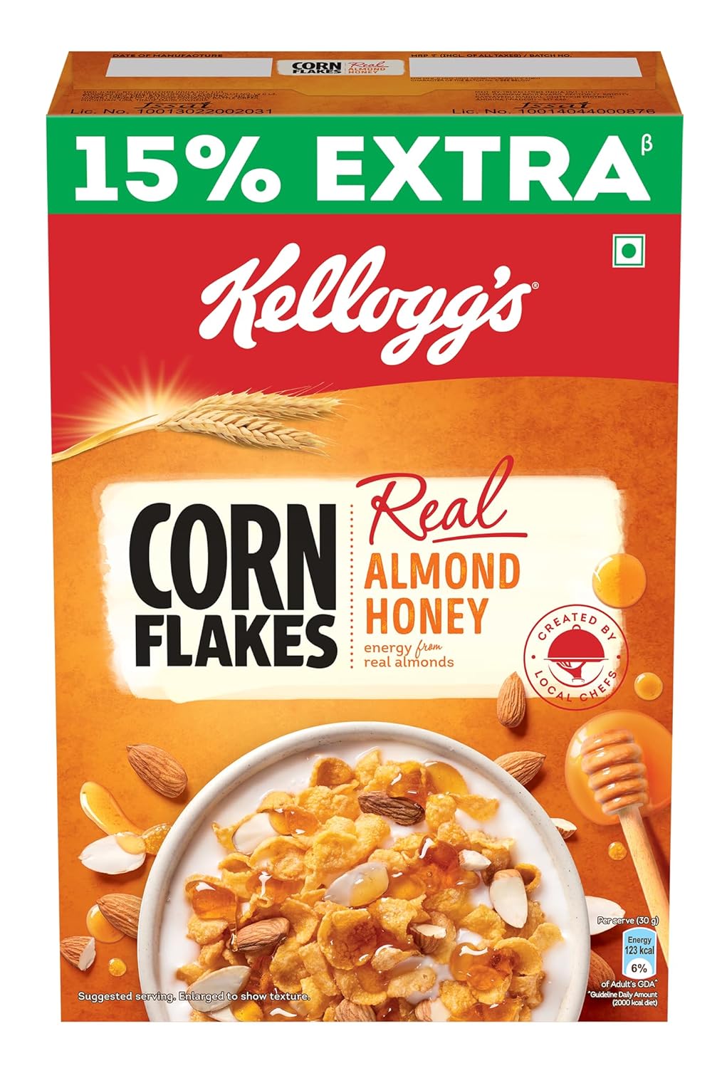 KELLOGS CORN FLAKES REAL ALMOND HONEY 300 GM