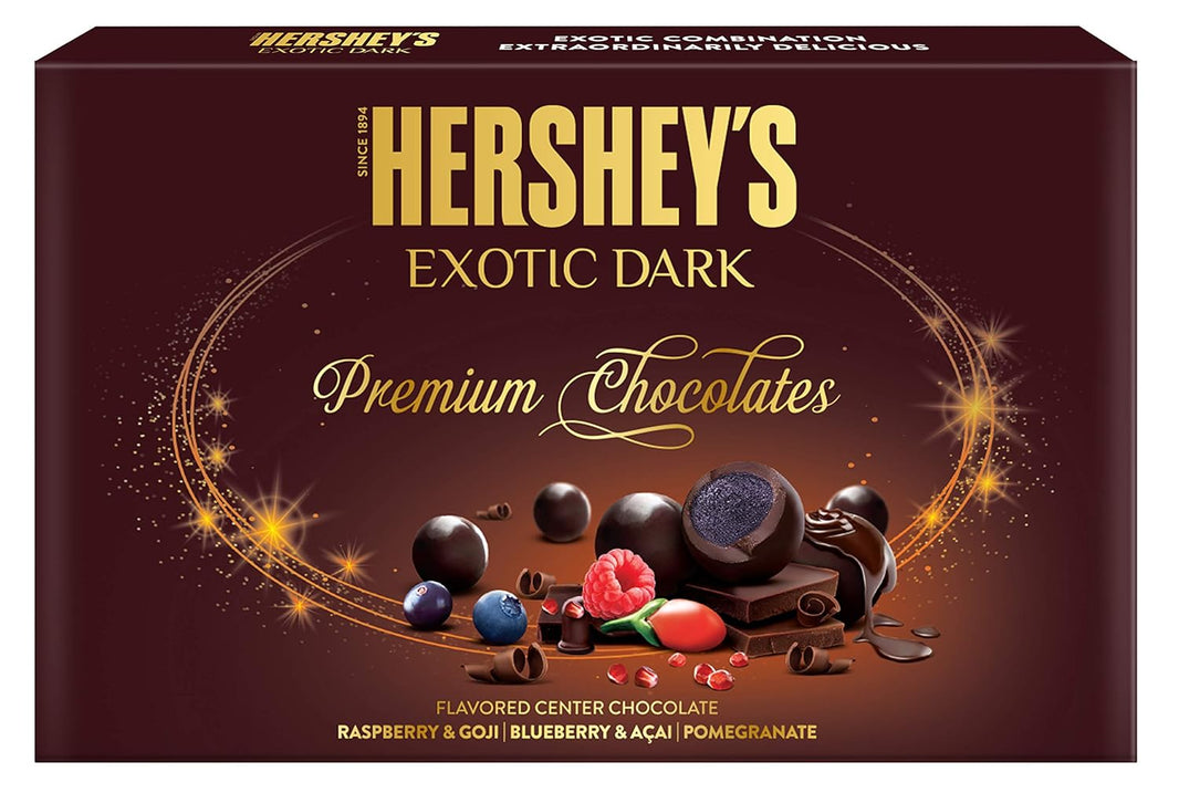 HESRSHEYS EXOTIC DARK PREMIUM CHOCOLATE GIFT BOX 135G