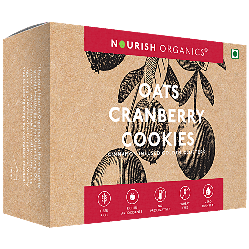 NOURISH ORG OATS CRANBERRY COOKIES 150g