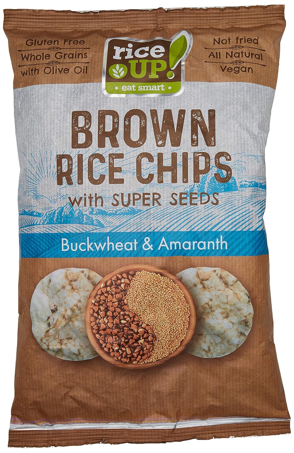 RICE UP BROWN RICE CHIPS SUPER SEED BUCKWHEAT N AMARANTH 60 GM