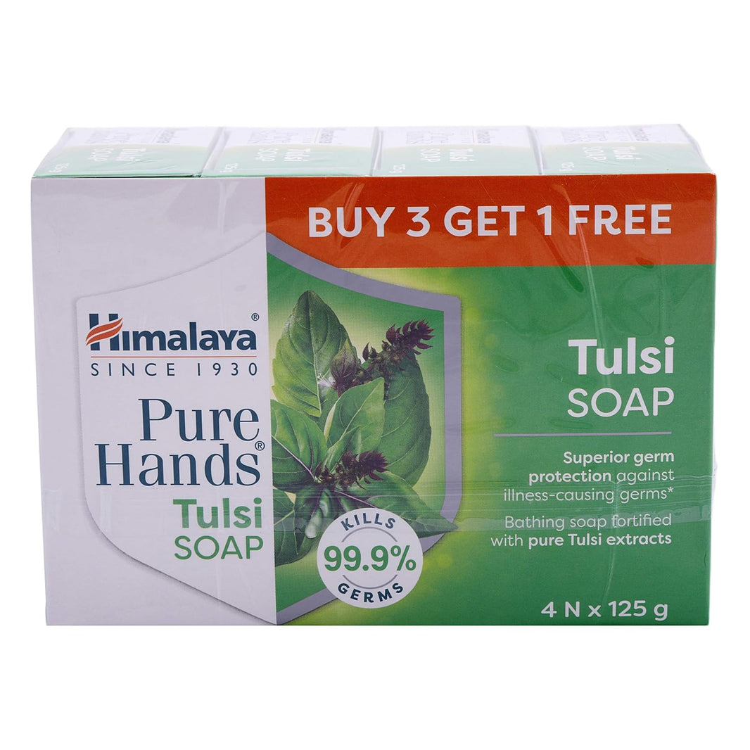 HIMALYA PURE HANDS TULSI SOAP 125 3+1 FREE